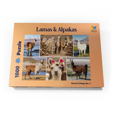 Lamas und Alpakas - Collage No. 3 1000 Puzzle Schachtel Ansicht3