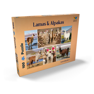 Lamas und Alpakas - Collage No. 3 100 Puzzle Schachtel Ansicht2