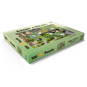 Alternative Darstellung des Puzzle-Motivs Hasen & Kaninchen - Collage No. 3 – Puzzleteile: 100