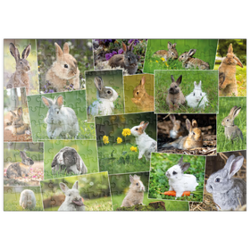 Darstellung des Puzzle Motivs Hasen & Kaninchen - Collage No. 3 - Puzzleteile: 200