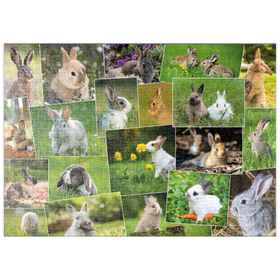 Darstellung des Puzzle Motivs Hasen & Kaninchen - Collage No. 3 - Puzzleteile: 500