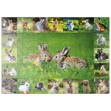 puzzleplate Hasen & Kaninchen - Collage No. 5 100 Puzzle