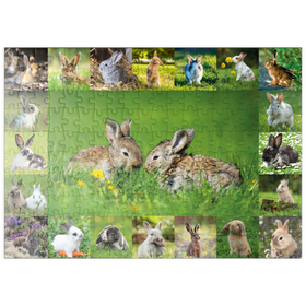 Darstellung des Puzzle Motivs Hasen & Kaninchen - Collage No. 5 - Puzzleteile: 200