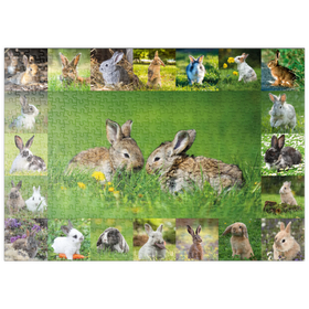 Darstellung des Puzzle Motivs Hasen & Kaninchen - Collage No. 5 - Puzzleteile: 500