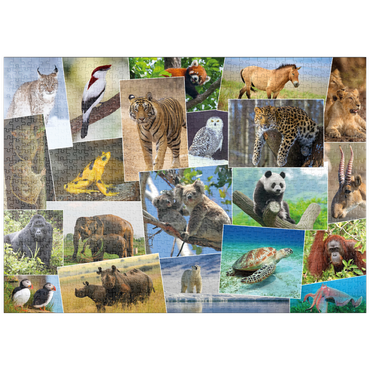 puzzleplate Bedrohte Tierarten - Collage No. 1 1000 Puzzle