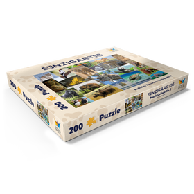 Alternative Darstellung des Puzzle-Motivs Bedrohte Tierarten - Collage No. 1 – Puzzleteile: 200