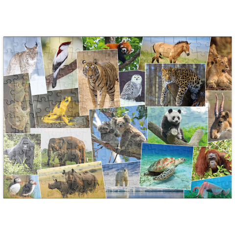 puzzleplate Bedrohte Tierarten - Collage No. 1 200 Puzzle