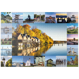 Darstellung des Puzzle-Motivs Ammersee Collage No. 1 - Bayern, Deutschland – Puzzleteile: 1000