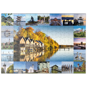 Darstellung des Puzzle-Motivs Ammersee Collage No. 1 - Bayern, Deutschland – Puzzleteile: 200