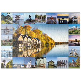 Darstellung des Puzzle-Motivs Ammersee Collage No. 1 - Bayern, Deutschland – Puzzleteile: 500