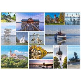 Darstellung des Puzzle-Motivs Ammersee Collage No. 2 - Bayern, Deutschland – Puzzleteile: 1000