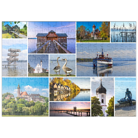 Darstellung des Puzzle-Motivs Ammersee Collage No. 2 - Bayern, Deutschland – Puzzleteile: 200