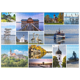 Darstellung des Puzzle-Motivs Ammersee Collage No. 2 - Bayern, Deutschland – Puzzleteile: 500