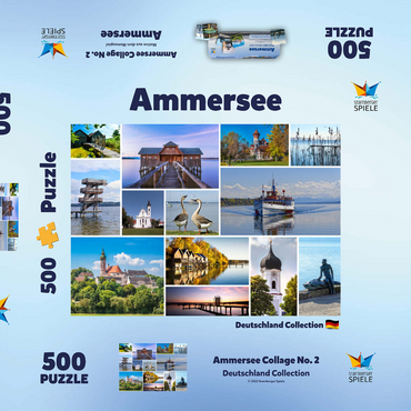 Ammersee Collage No. 2 - Bayern, Deutschland 500 Puzzle Schachtel 3D Modell