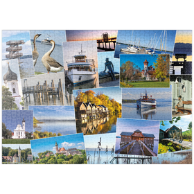 Darstellung des Puzzle-Motivs Ammersee Collage No. 3 - Bayern, Deutschland – Puzzleteile: 1000