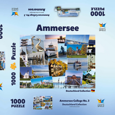 Ammersee Collage No. 3 - Bayern, Deutschland 1000 Puzzle Schachtel 3D Modell