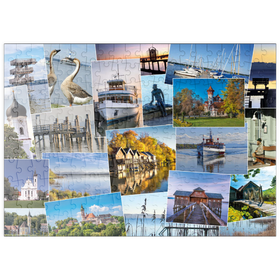 Darstellung des Puzzle-Motivs Ammersee Collage No. 3 - Bayern, Deutschland – Puzzleteile: 200