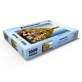 Alternative Darstellung des Puzzle-Motivs Ammersee - Bootshäuser in Stegen - Bayern – Puzzleteile: 1000