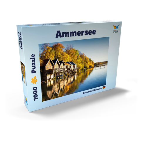 Ammersee - Bootshäuser in Stegen - Bayern 1000 Puzzle Schachtel Ansicht2