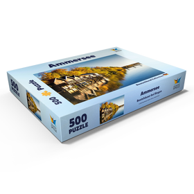 Alternative Darstellung des Puzzle-Motivs Ammersee - Bootshäuser in Stegen - Bayern – Puzzleteile: 500