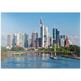 Darstellung des Puzzle Motivs Frankfurt Skyline - Puzzleteile: 1000