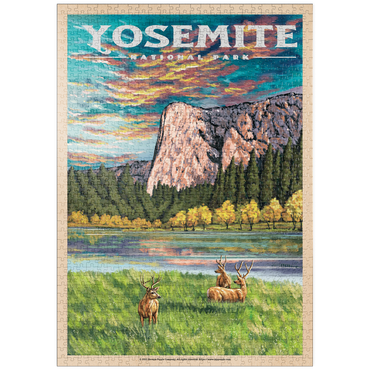 puzzleplate Yosemite National Park - The Grand View of El Capitan, Vintage Travel Poster 1000 Puzzle