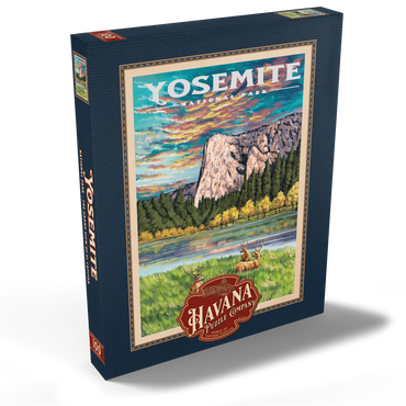 Yosemite National Park - The Grand View of El Capitan, Vintage Travel Poster 100 Puzzle Schachtel Ansicht2