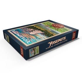 Alternative Darstellung des Puzzle-Motivs Yosemite National Park - The Grand View of El Capitan, Vintage Travel Poster – Puzzleteile: 500