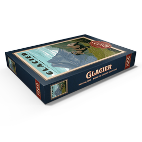 Alternative Darstellung des Puzzle-Motivs Glacier National Park - Where the Bighorn Sheep Roam, Vintage Travel Poster – Puzzleteile: 1000