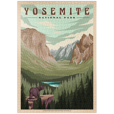 puzzleplate Yosemite National Park - Yosemite Valley, Vintage Travel Poster 1000 Puzzle