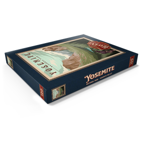 Darstellung des Puzzle Motivs Yosemite National Park - Yosemite Valley, Vintage Travel Poster - Puzzleteile: 100