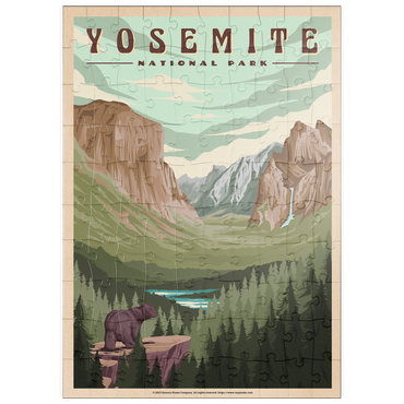 puzzleplate Yosemite National Park - Yosemite Valley, Vintage Travel Poster 100 Puzzle