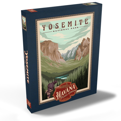Yosemite National Park - Yosemite Valley, Vintage Travel Poster 200 Puzzle Schachtel Ansicht2