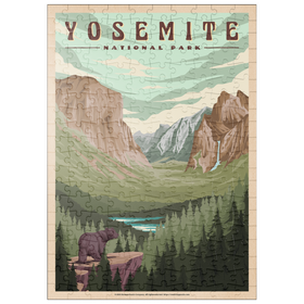 Darstellung des Puzzle-Motivs Yosemite National Park - Yosemite Valley, Vintage Travel Poster – Puzzleteile: 200