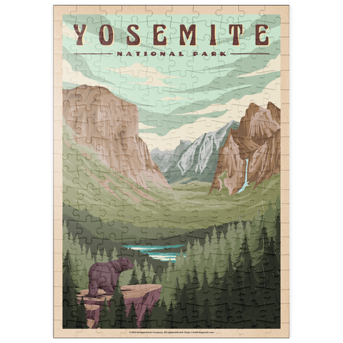 puzzleplate Yosemite National Park - Yosemite Valley, Vintage Travel Poster 200 Puzzle