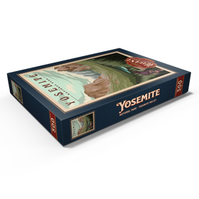 Alternative Darstellung des Puzzle-Motivs Yosemite National Park - Yosemite Valley, Vintage Travel Poster – Puzzleteile: 500