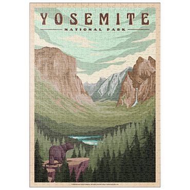 puzzleplate Yosemite National Park - Yosemite Valley, Vintage Travel Poster 500 Puzzle
