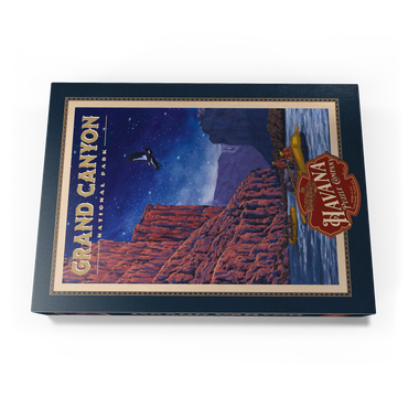 Grand Canyon National Park - Night Rafting, Vintage Travel Poster 1000 Puzzle Schachtel Ansicht3
