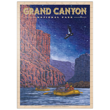puzzleplate Grand Canyon National Park - Night Rafting, Vintage Travel Poster 200 Puzzle