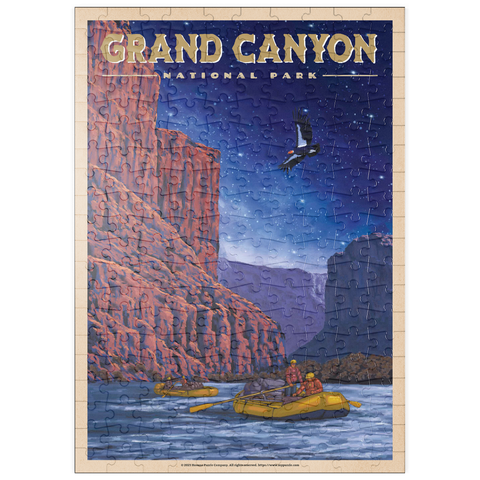 puzzleplate Grand Canyon National Park - Night Rafting, Vintage Travel Poster 200 Puzzle