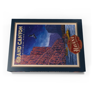 Grand Canyon National Park - Night Rafting, Vintage Travel Poster 500 Puzzle Schachtel Ansicht3