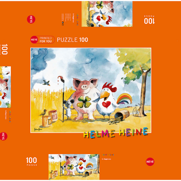With Ice - Heine Drei Freunde und ein Eis - Helme Heine 100 Puzzle Schachtel 3D Modell