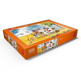Darstellung des Puzzle Motivs With Ice - Heine Drei Freunde und ein Eis - Helme Heine - Puzzleteile: 500