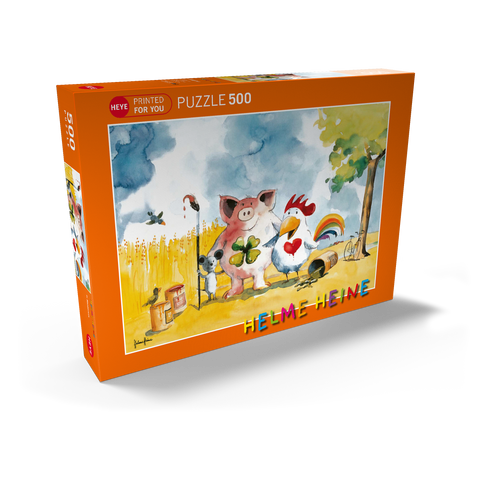 In Happiness - Heine Drei Freunde im Glück - Helme Heine 500 Puzzle Schachtel Ansicht2