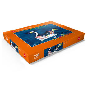 Alternative Darstellung des Puzzle-Motivs By The Lake - Heine Drei Freunde am See - Helme Heine – Puzzleteile: 200