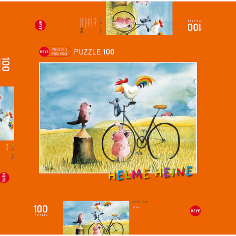 On Tour - Heine Drei Freunde auf Tour - Helme Heine 100 Puzzle Schachtel 3D Modell