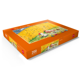 Alternative Darstellung des Puzzle-Motivs At The Picnic - Heine Drei Freunde beim Picknick - Helme Heine – Puzzleteile: 200