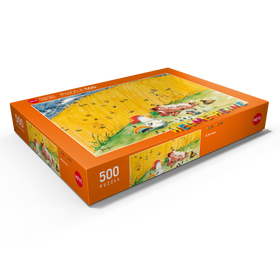 Alternative Darstellung des Puzzle-Motivs At The Picnic - Heine Drei Freunde beim Picknick - Helme Heine – Puzzleteile: 500