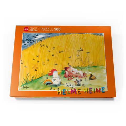 At The Picnic - Heine Drei Freunde beim Picknick - Helme Heine 500 Puzzle Schachtel Ansicht3