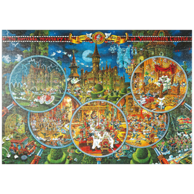 Darstellung des Puzzle-Motivs Crime Scene - Michael Ryba - Cartoon Classics – Puzzleteile: 1000